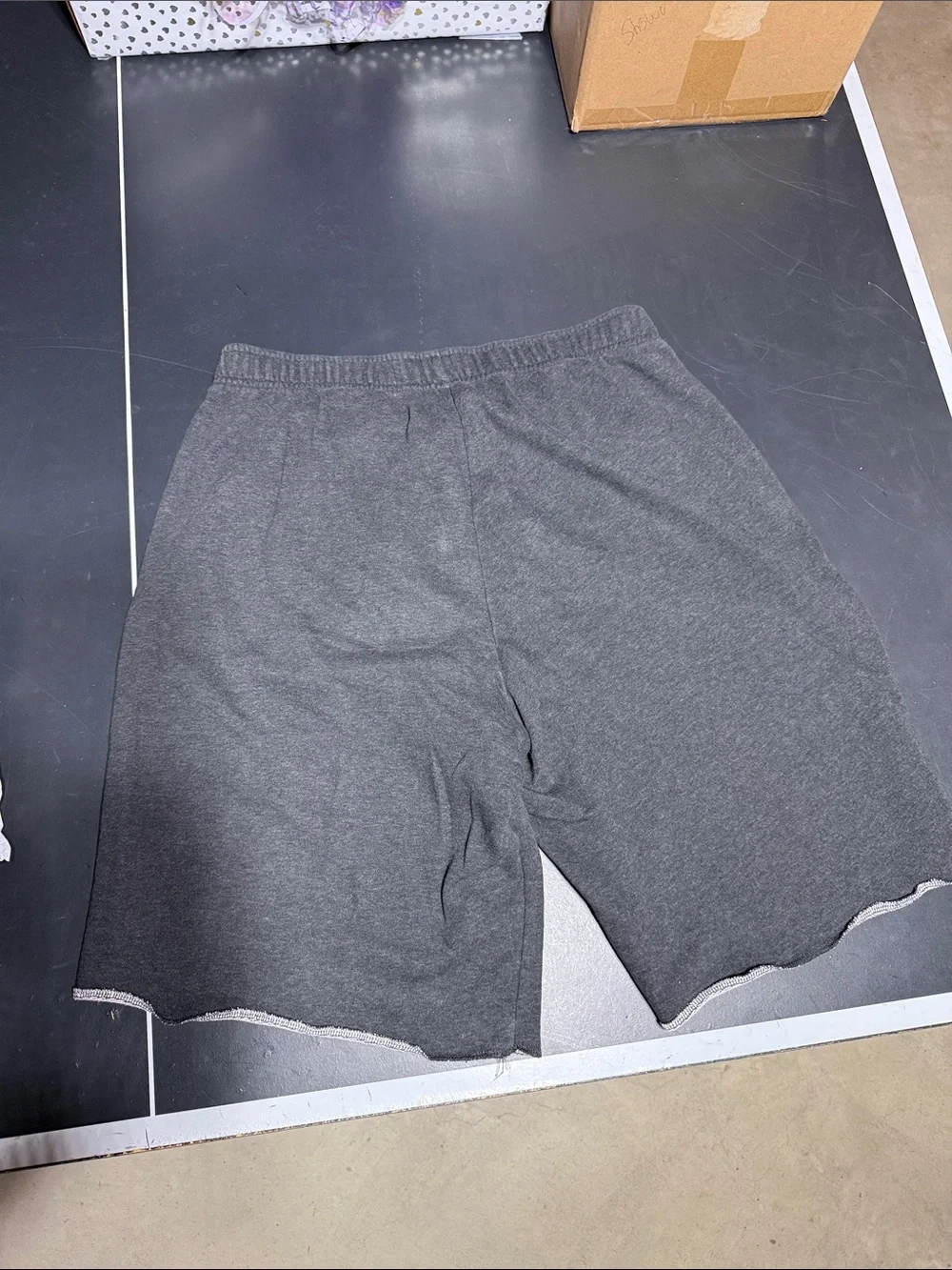 Puma Men's Dark Gray Athletic Fleece Shorts